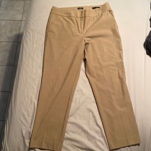 LOFT Julie (curvy) fit, Tan Ankle Length Pants size 12